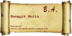Bengyik Anita névjegykártya